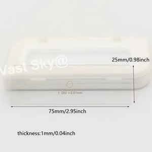 Lâmina Micrométrica de Calibração para Microscópios 0,01 mm