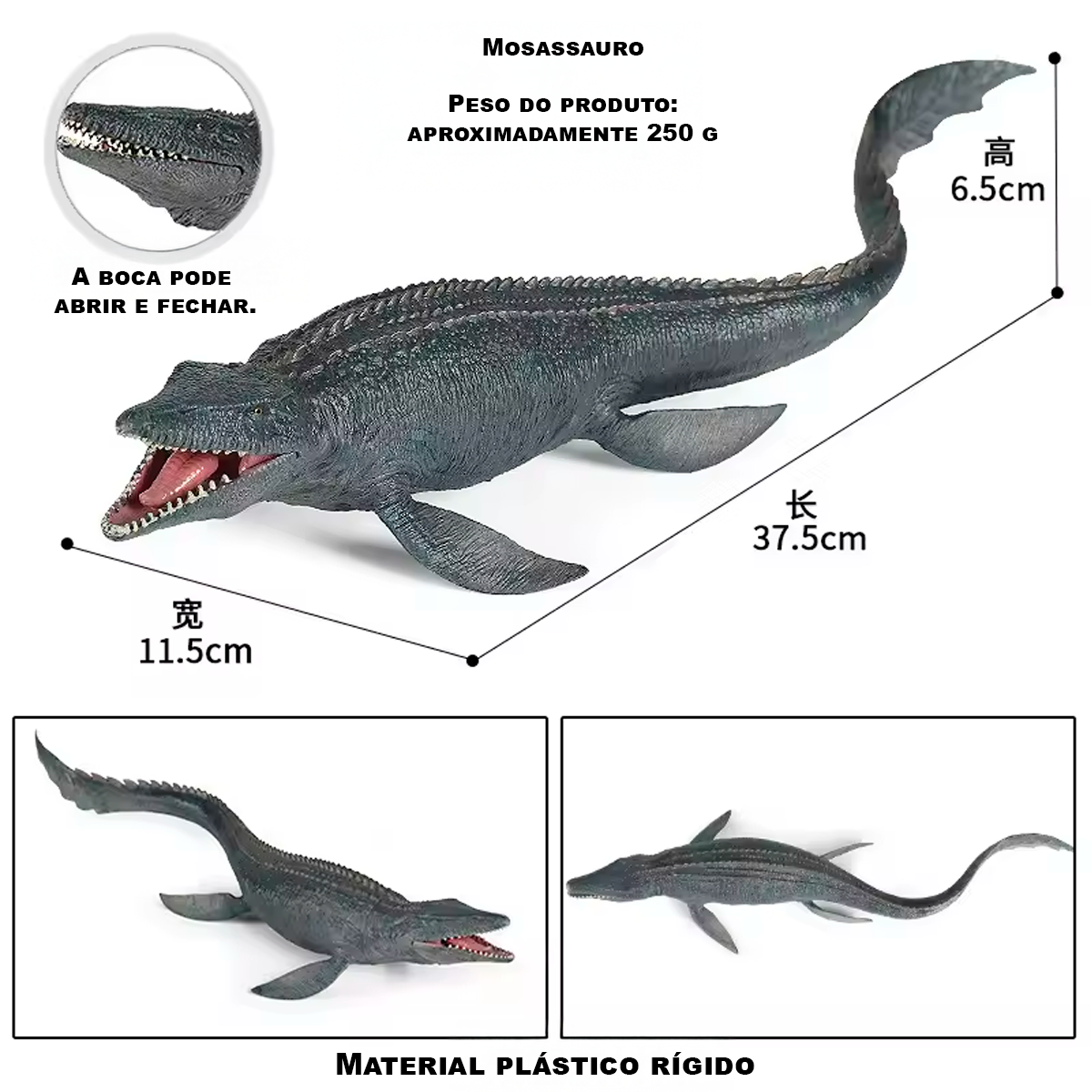Simulação de Dinossauro Marinho Mosassauro (+14)