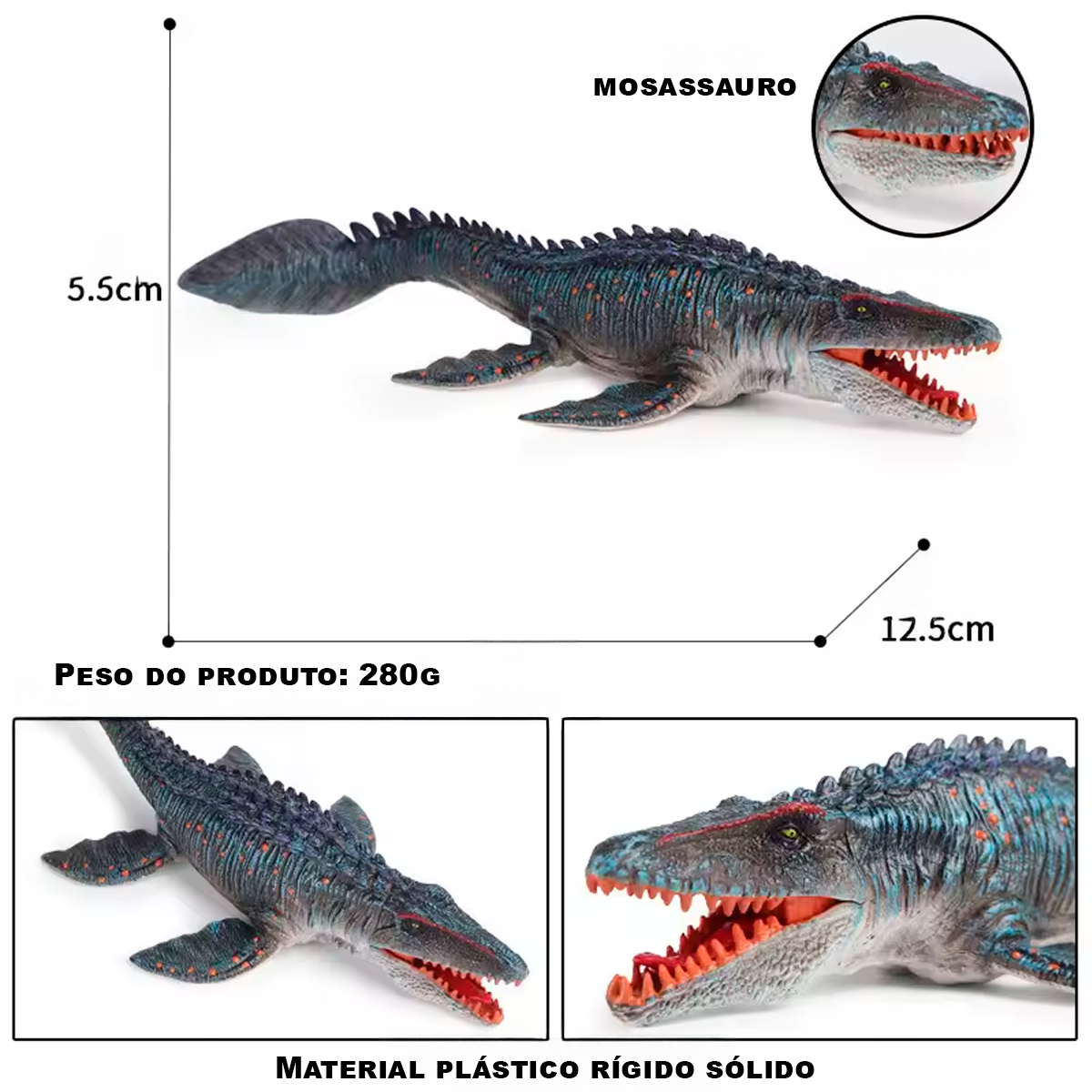 Simulação de Dinossauro Marinho Mosassauro (+14)