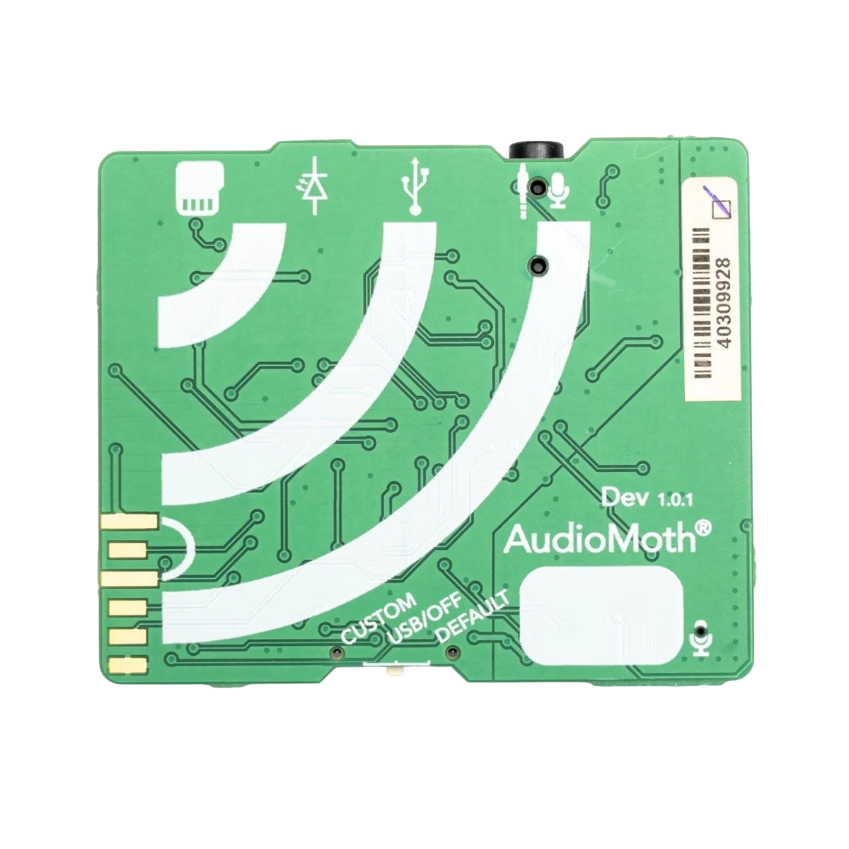 Gravador de Monitoramento Acústico de Desenvolvimento AudioMoth Dev com 5 Conectores JST-PH & Micro USB