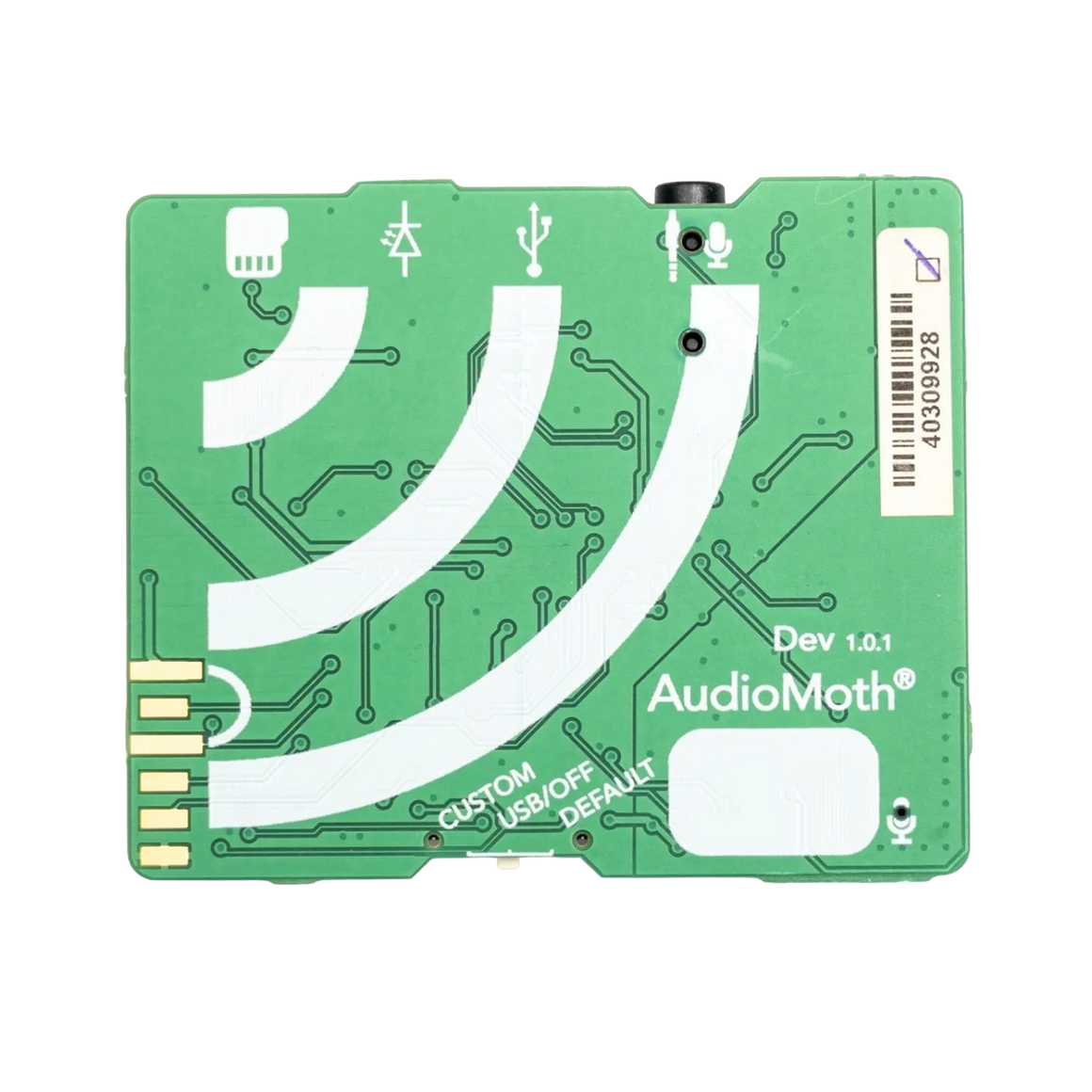 Gravador de Monitoramento Acústico de Desenvolvimento AudioMoth Dev com 5 Conectores JST-PH & Micro USB
