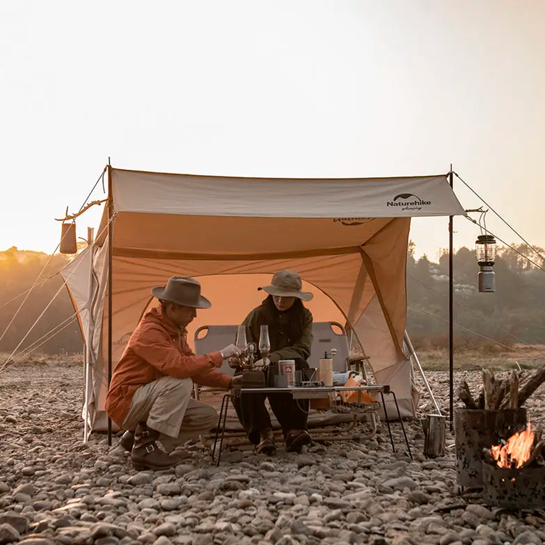 Tenda Naturehike Extend 4.8 Algodão Tipo A com Beiral Externo