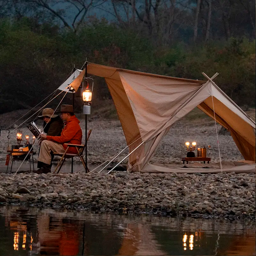 Tenda Naturehike Extend 4.8 Algodão Tipo A com Beiral Externo