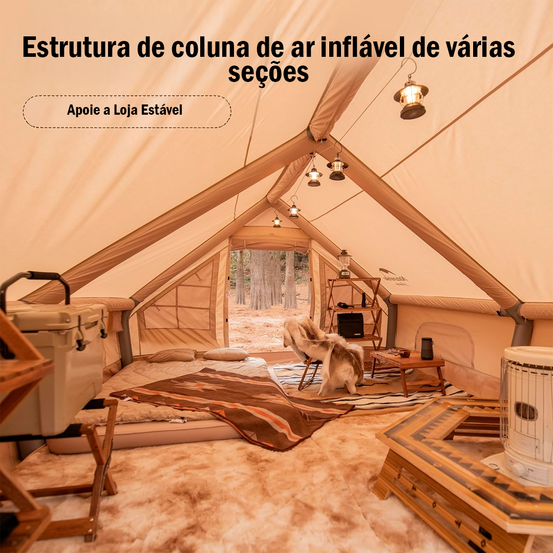 Tenda de Campanha Naturehike Air6.3 Air12.0 Inflável de Algodão Grosso