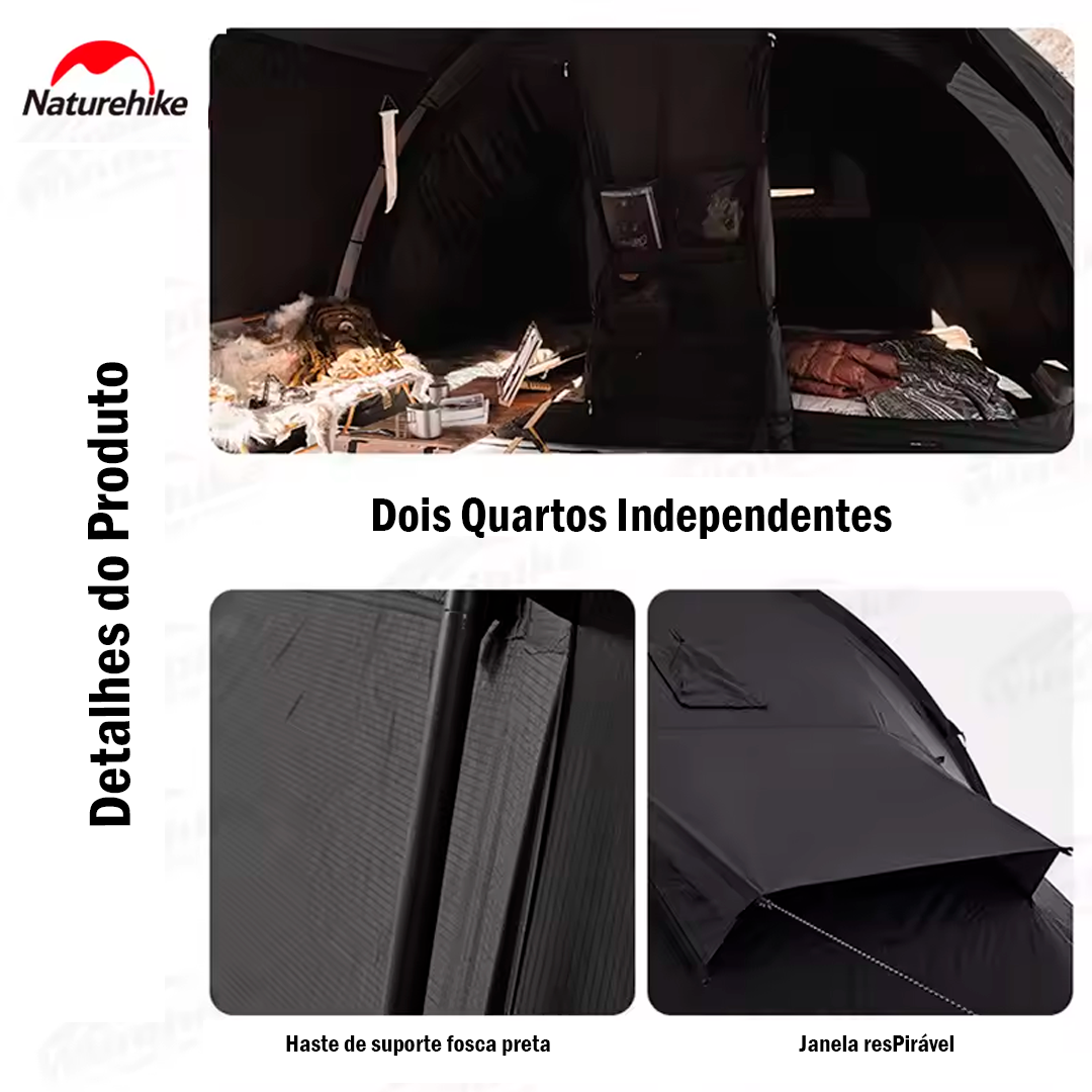 Tenda de acampamento Naturehike Cloud Vessel Tunnel 4 estações