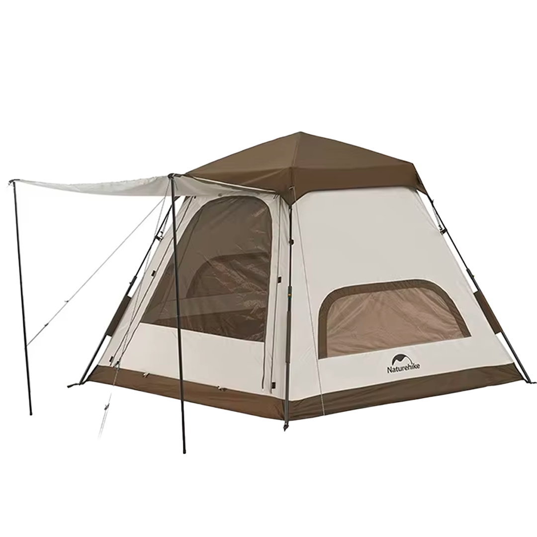 Tenda hexagonal automática de um toque para 4 a 5 pessoas, barraca de acampamento leve à prova d'água para áreas externas