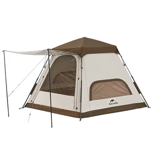 Tenda hexagonal automática de um toque para 4 a 5 pessoas, barraca de acampamento leve à prova d'água para áreas externas