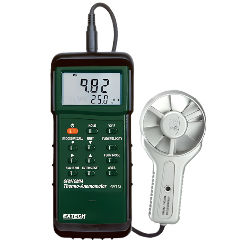 Termoanemômetro Extech 407113 de Pás Metálicas CFM Resistente