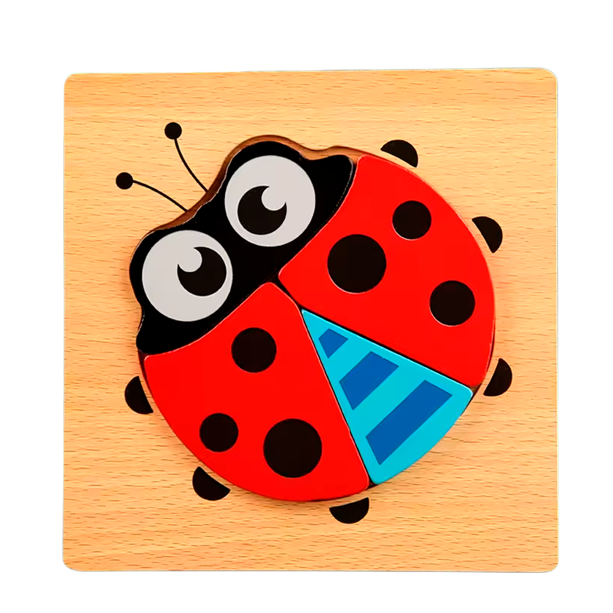 Quebra-cabeça de Trânsito com Animais de Desenho Animado em Madeira (+3)