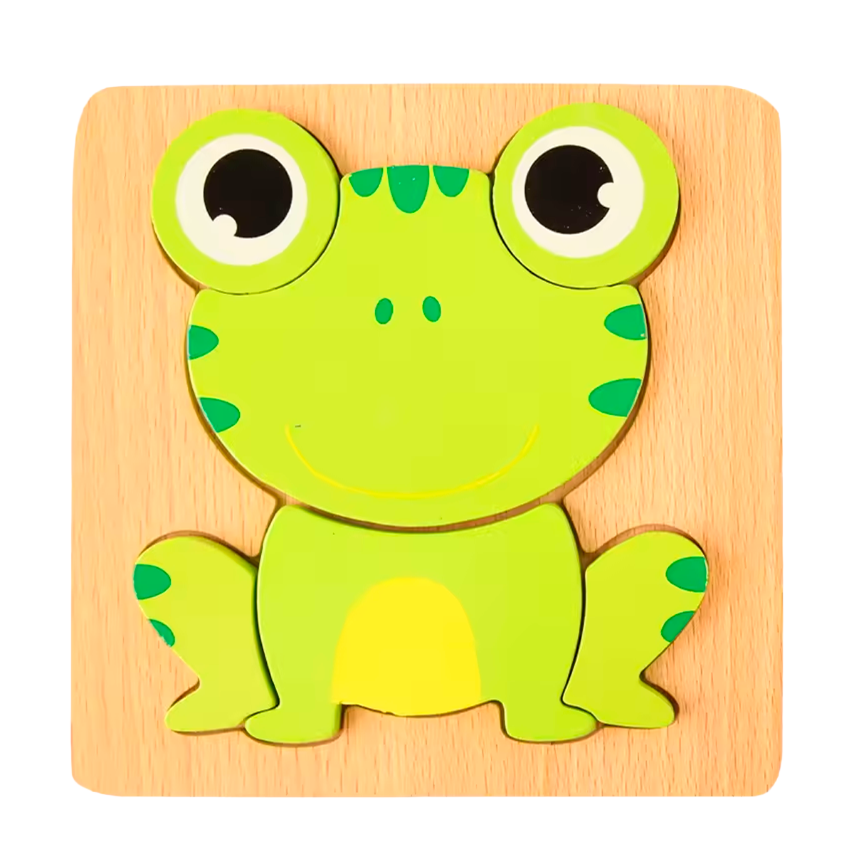 Quebra-cabeça de Trânsito com Animais de Desenho Animado em Madeira (+3)