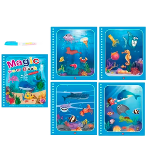 Livro Mágico de Colorir com Água para Crianças, Livro de Colorir Reutilizável (+3)