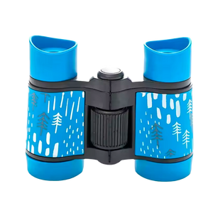 Binóculo Infantil Dobrável 4x30mm para Acampamento ao Ar Livre – Observação de Aves e Aprendizado Educativo (+3)