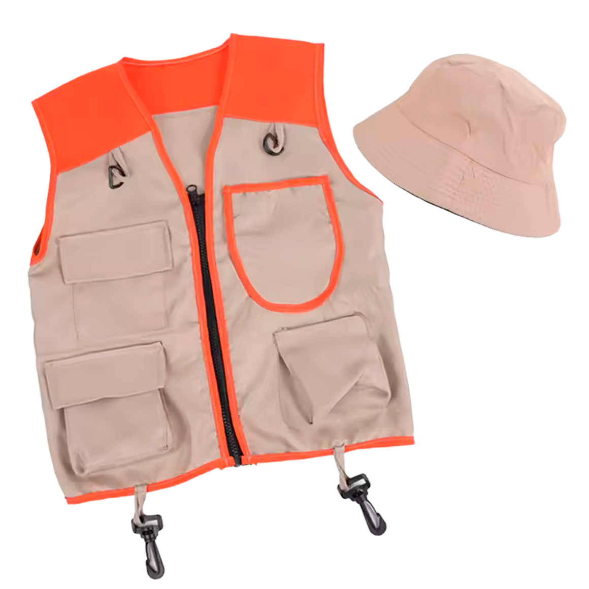 Colete e Chapéu de Explorador para Crianças, Kit de Aventura ao Ar Livre (+3)