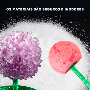 Experimento Científico de Plantio de Cristal DIY Criativo em Forma de Flor de Árvore de Cristal Divertido de Conjunto de Experimento Pai-Filho de Cor Aleatória (+6)