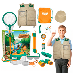 Conjunto de Brinquedos de Exploração da Natureza ao Ar Livre de Caixa de Insetos e Observação Infantil de Brinquedos de Acampamento de Estímulo ao Interesse (+3)