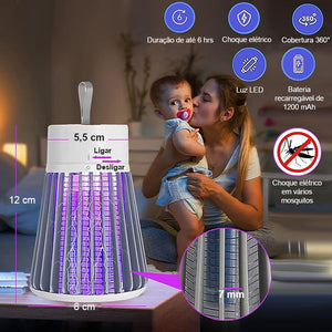 Armadilha de Mosquitos por Choque Elétrico com Catalisador de Iluminação para Ambientes Externos/Internos