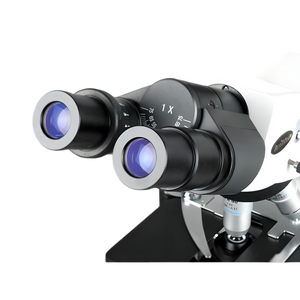 Microscópio Composto Binocular AmScope Série B690 até 2500X Iluminação Köhler Óptica Planacromática