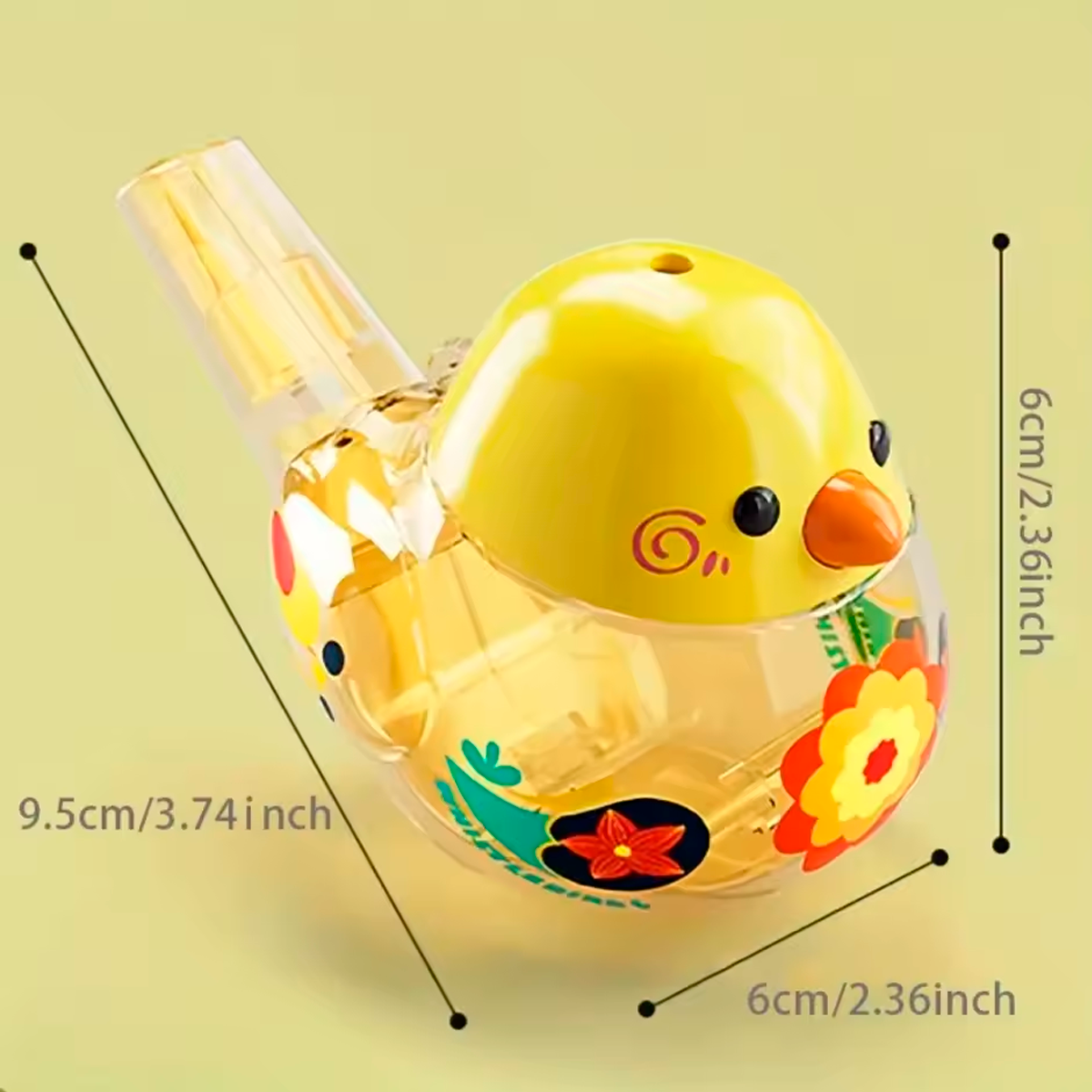 Apito de Água para Pássaros Divertido Pássaro Aquático para Aprender (+3)