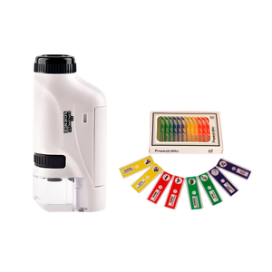 Microscópio de Bolso para Crianças: Brinquedo Científico Educativo com LED 60–120x (+6)