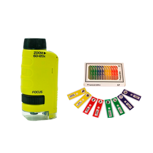 Microscópio de Bolso para Crianças: Brinquedo Científico Educativo com LED 60–120x (+6)