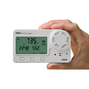 Registrador de Dados Onset de Dióxido de Carbono, Temperatura e Umidade Relativa