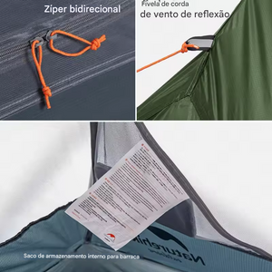 Tenda de Ciclismo Naturehike com Piso de Silicone 20D Ultraleve à Prova d'Agua