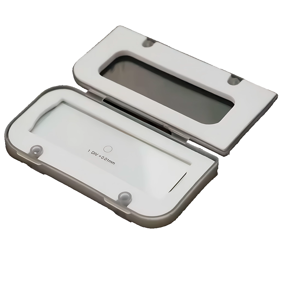 Lâmina Micrométrica de Calibração para Microscópios 0,01 mm