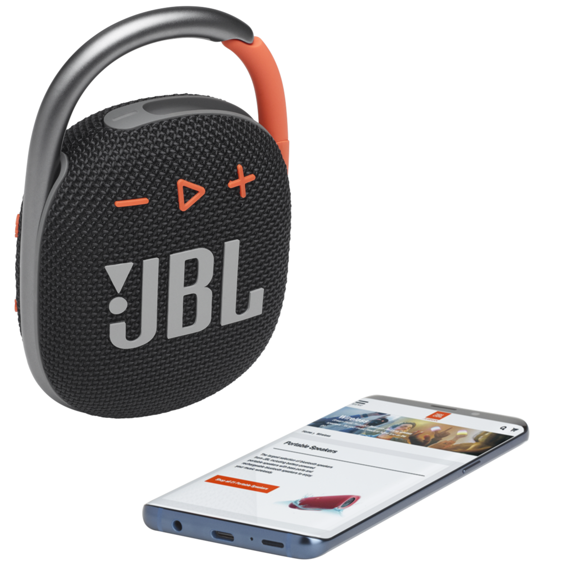 Caixa de Som Portátil JBL Clip 4 com Bluetooth à Prova d'Água 5.0 Watts
