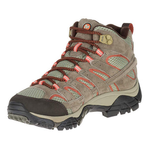 Bota Trilha Feminino Merrell Moab2 Mid Vent Bege/Rosa | Largura Ampla Disponível