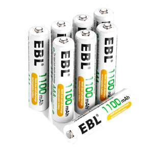 Baterias recarregáveis EBL AAA 1000mAh