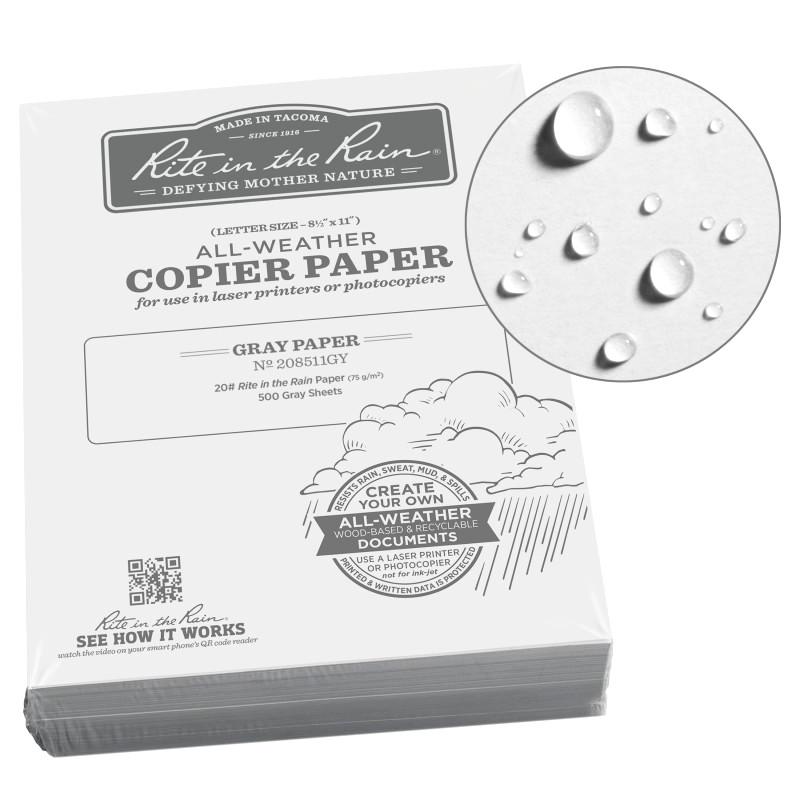 Papel a Prova de Água Rite in the Rain para Impressão e Fotocópia por Resma