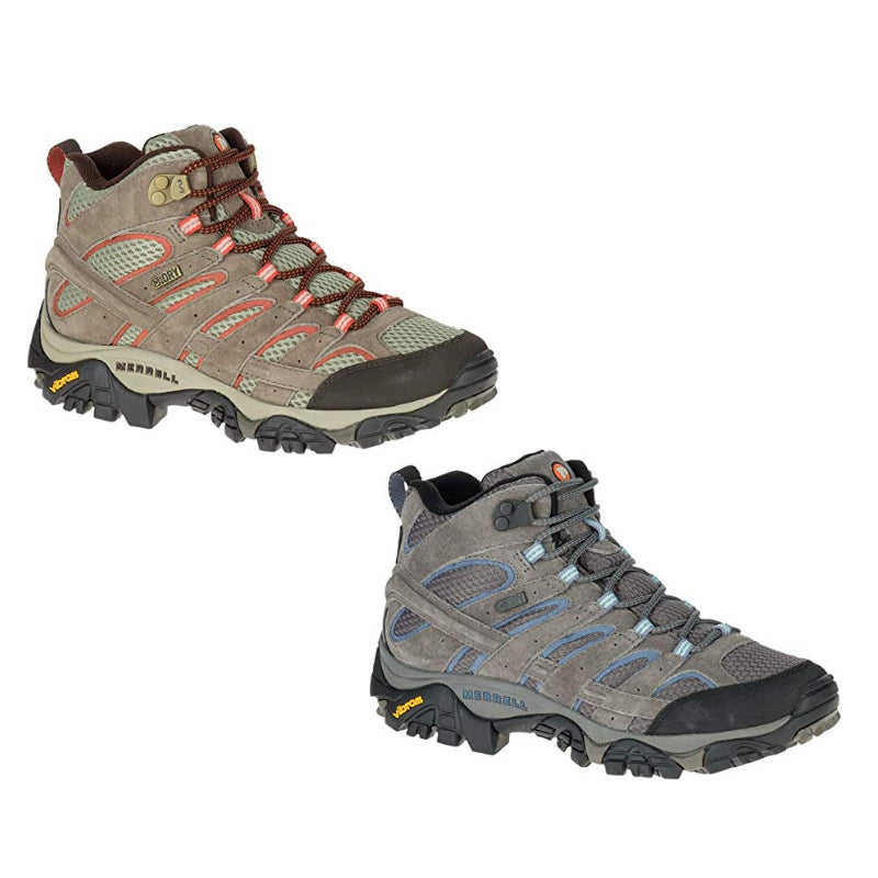 Bota Trilha Feminino Merrell Moab2 Mid Vent Bege/Rosa | Largura Ampla Disponível
