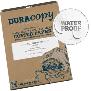 Papel para Imersão a Prova de Água Rite in the Rain DuraCopy para Impressão Laser ou Fotocopia